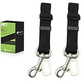 Etekcity 2-Pack Pet Car Seat Belt, Nylon Material, 16-26in Adjustable, Black