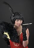 1920's Flapper Girl Black Bob China Doll Wig (struts-10692)