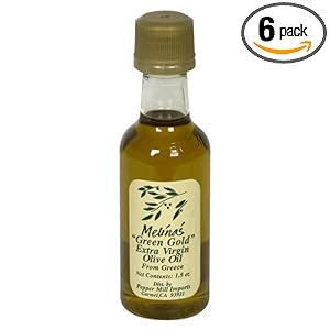 Melina's Green Gold Extra Virgin Olive Oil From Greece, 2-Ounce Bottles (Pack of 6) by Melina's