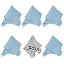 (6 Pack) Ultra Fine Goja Microfiber Cleaning Cloths for LCD screen, Camera Lens, Glasses and other delicate surfaces (5 Light Blue, 1 Grey / Premium 200mg) Removes fingerprints and oil with just a swipe! Perfect for Tablets (iPad, Xoom, Galaxy Tab, Kindle, Nook), Cell Phone (iPhone, HTC, Droid, Android, Blackberry) Laptop and LCD TV screens