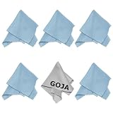 (6 Pack) MagicFiber Ultra Fine Goja Microfiber Cleaning Cloths for LCD screen, Camera Lens, Glasses and other delicate surfaces (5 Light Blue, 1 Grey / Premium 200mg) Removes fingerprints and oil with just a swipe! Perfect for Tablets (iPad, Xoom, Galaxy Tab, Kindle, Nook), Cell Phone (iPhone, HTC, Droid, Android, Blackberry) Laptop and LCD TV screens