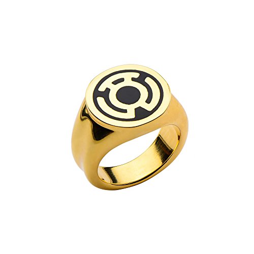 DC Comics The Green Lantern Sinestro Gold Stainless Steel Ring