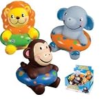 Toysmith Squirting Bath Safari Animal Bath Fun Toy by