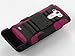 ULAK LG G3 Case, Dual Layer Holster Hybrid Protective Case with Kickstand Belt Swivel Clip Case for LG G3 (Hot Pink)