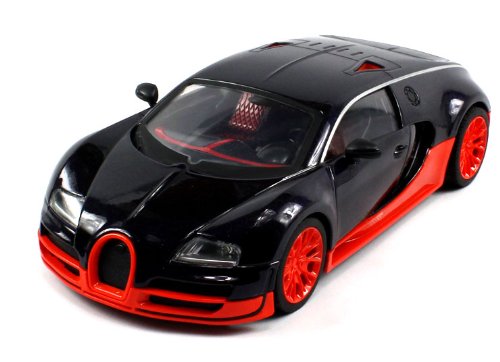 Diecast Bugatti Veyron Super Sport Electric RC Car Metal 1:18 RTR (Colors May Vary) Full Metal, Durable Body