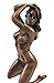 Veronese Design Bronzed Finish Nude Woman Kneeling Pose Statue Erotic Art