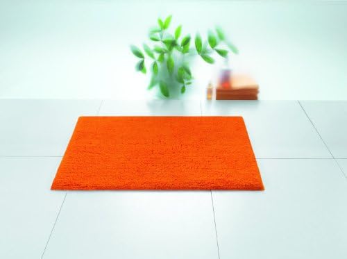 Spirella Green Concept True Orange Bath Rug- Bath Mat 24x35.5 in. (60x90cm.) 100% Organic Cotton Swiss Design