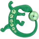 Acrylic Green Gem IZZY LIZZY Curvacious Ball Closure Ring
