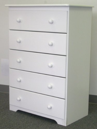 Chest with 5 Drawers in White