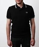 Fred Perry Vintage Fit M1200 Men's Polo Black/Silver/Blue Opal