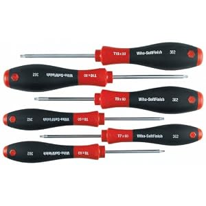 Wiha 36201 Torx Driver Set, Ergo Cushion Grip, 6 Piece by 