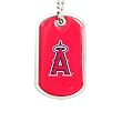 LA Angels of Anaheim Dog Tag Domed Necklace Charm Chain Mlb