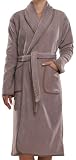 Venice Beach Herren Unisex Bademantel, lang Nautilla, rock, XL