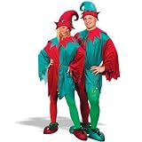 Unisex Adult 5-Piece Christmas Elegant Elf Costume Set - One Size Fits Most