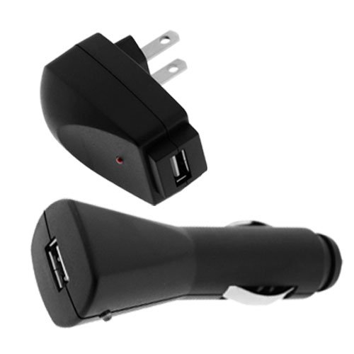 GTMax USB Rapid Car Charger + USB Home Travel Charger for HTC Droid Incredible
