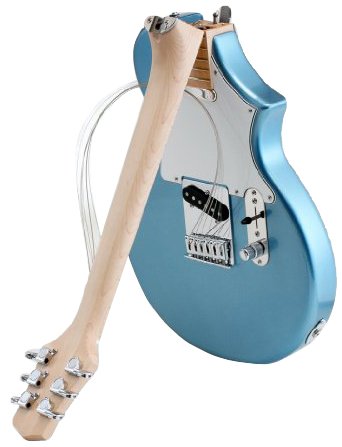 Voyage-Air TransAxe Series VE-T2LPBW TelAir Folding Electric Guitar, Lake Placid Blue On Sale
