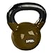 SPRI Kettlebell Weights Deluxe Cast Iron Vinyl Coated Comfort Grip Wide Handle Color Coded Kettlebell Weight Set (Taupe, 35-Pound)