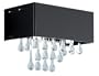 Eglo  88204A Camini, Black and Chrome/Clear Crystals, 8-Light Wall Light Fixture