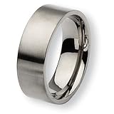 Flat Brushed Titanium Ring (8.0 mm) - Sizes 6-13