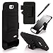 E LV LG Optimus L 90 L90 Dual Layer (Silicon inside and Hard Plactic outside) Armor Shell Holster Case with Kickstand and Belt Swivel Clip with 1 Stylus and 1 Cleaning Cloth