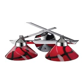 ELK Lighting 1471/2MAR 2 Light Refraction Bathroom Light,