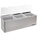 San Jamar B6183INL EZ-Chill Stainless Steel Condiment Center with Individual Notched Lid, 18" Width x 5-7/8" Height x 5-3/8" Depth