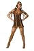 Sexy Womens Outfit Brown Fringe Halter Dress Pocahontas Indian Girl Costume + Headbandhalloween Costumes Roma By Fenvy Medium/Large, As Shown