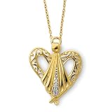 Angel of Friendship Gold Vermeil Heart Necklace