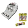 Hama Steckerladeger�t Duo 2/4 inkl.4x NiMH Akku AA Mignon 2600 mAh