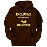 Exclusive For Funky House Stars Music Mens Hoodie (Brown, Sizes X-Small - XXX-Large)