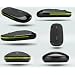 S&S WIRELESS MOUSE KINOBO RAPOO MINI OPTICAL MOUSE PC LAPTOP USB RECEIVER 2.4G Wireless Slimline USB Mouse For Laptops/Desktop PC XP/Vista/Windows 7 - BLACK in frosted surface.