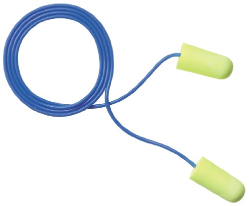 3M E-A-Rsoft Yellow Neons Corded Earplugs, Hearing Conservation 311-1256 in Poly Bag Regular Size On Sale