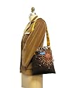 V1SL HANABI Tree of Vela TESAGE tote bags, Style 1, Papaya Yellow Shoudler Strap, Cotton Canvas, Shoulder bags with Drawstring Closure Top,