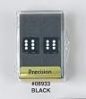 16mm Opaque Precision Backgammon Dice, Black/White, 1 pair