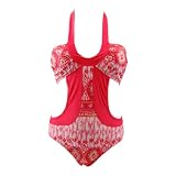 NSB103 Monokini Ethnic Orange Sz Small