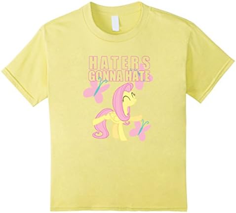 Kids Fluttershy and butterflies - Haters Gonna Hat Shirt 6 Lemon