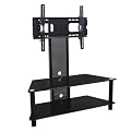 3-in-1 TV Stand with Wall Mount - Black (42")