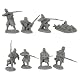 La Guerra Civil Infantería capote de plástico hombres del Ejército: 16 GRIS 54mm Figuras - escala 1:32