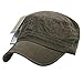 ililily Military Vintage Biker Cotton Cadet Cap Stretch Flex Back (cadet-420)