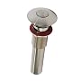 Decolav 9297-SN Push Button Closing Umbrella Drain with Overflow, Satin Nickel