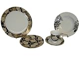 40-Piece Dinnerware Set Service for 8 Pittilon Fiorito Modello Fine Porcelain Set