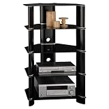 Bush Furniture AD11840-03 Segments Collection - Audio Rack in Black