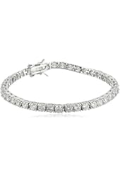 CZ by Kenneth Jay Lane Timeless Basics Cubic Zirconia Classic Tennis Bracelet