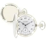 JEAN PIERRE SWISS CHROME PLATED FULL HUNTER MECHANICAL POCKET WATCH G102CM