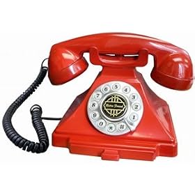 Classic Brittany Desk Phone Red