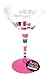 Martini Glass Hand Painted Hot Pink Chihuahua