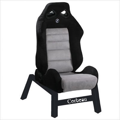 TRS Black/ Grey Micro-Suede Game Chair Seat Width For Up To: 42