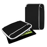 Mivizu ASUS Eee Pad Transformer TF201 / TF700T Tablet Neoprene Sleeve Case Cover For Asus Transformer Prime and Keyboard (Black) + MiniSuit LCD Cleaner