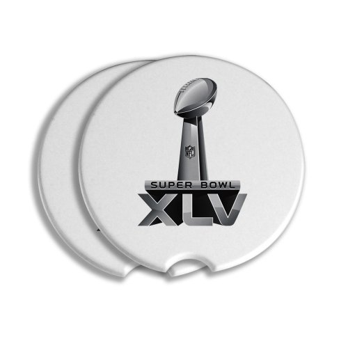 NFL  Superbowl Generic Logo 2Pk Travel Coasters- 2011 Nfl Superbowl Generic Logo