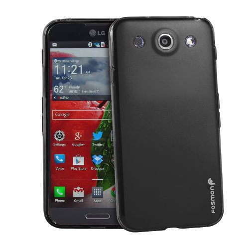 Fosmon DURA Frost SLIM-Fit Case Flexible TPU Cover for LG Optimus G Pro / LG E980 (Black)